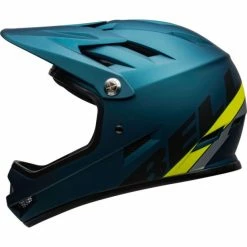 Casque Bell Sanction Bleu/Jaune Fluo -Pas Cher Casques VTT Magasin casque bell sanction bleu jaune fluo 2