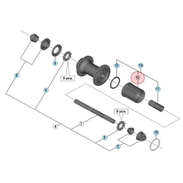 Corps De Cassette Shimano 105 FH-5800 - 10/11 Vitesses 3 Corps De Cassette Shimano 105 FH-5800 - 10/11 Vitesses