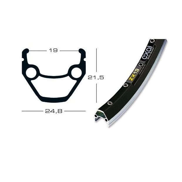 Jante Exal ZX 19 Noir 28' (622 Mm) - 36 T 3 Jante Exal ZX 19 Noir 28' (622 Mm) - 36 T